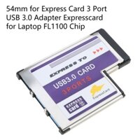 R * 54mm cho thẻ Express Card 3 cổng USB 3 0 Bộ chuyển đổi Expresscard cho máy tính xách tay Chip FL1100
