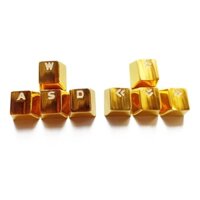 R * Bộ Keycap Kim Loại Hợp Kim Kẽm Bàn Phím Cơ Keycaps Đèn Nền Keycaps 8 Phím Cho WASD Hướng Phím Bàn Phím Repa