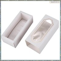 [R M O P] 10 Chiếc Macarons Hộp Giấy Kraft Màu Trắng Bronzing Hộp Đóng Gói Quà Tặng Sinh Nhật Trẻ Em Hộp Bánh Cưới Cho Khách Kẹo
