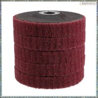 [R M O P] 5 Bánh mài đánh bóng đĩa bằng sợi Nylon 4 Inch, Bánh xe đánh bóng miếng cọ rửa cho máy mài góc
