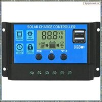 [R M O P] Bộ điều khiển sạc năng lượng mặt trời 100A Pin điều chỉnh thông minh Bộ điều khiển đa chức năng năng năng lượng mặt trời với cổng USB kép, Bộ điều khiển LCD