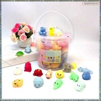 [R M O P] Bộ đồ chơi Squishy 24 món ủng hộ cho trẻ em, Đồ chơi Mochi Giảm căng thẳng Bộ đồ chơi lo âu Bộ đồ chơi Giỏ lễ Phục sinh Đồ nhồi bông có hộp lưu trữ