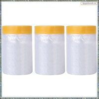 [R M O P] Cuộn tấm chống bụi, Cuộn màng che mặt bằng nhựa Phim che mặt có băng tự dính để vẽ tranh nội thất