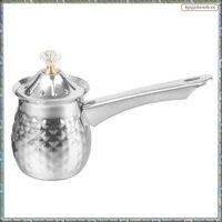 [R M O P] Máy pha cà phê Thổ Nhĩ Kỳ Máy pha trà cà phê đồng Máy hâm sữa Máy pha sô cô la nóng Nồi tan bơ 600Ml Bạc Dễ sử dụng