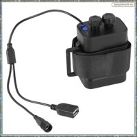 [R M O P] Vỏ hộp đựng pin DIY 6X 18650 chống nước với nguồn DC 12V và USB cho bộ định tuyến điện thoại di động đèn LED xe đạp