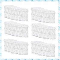 [R Q M U] 100 Túi Organza Bông Tuyết Giáng Sinh 4x6 Inch Túi Giáng Sinh Có Dây Rút Túi Lưới Cho Giáng Sinh