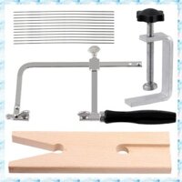 [R Q M U] Bộ Combo 14 chiếc Jeweler 'S Saw Horse, Ngựa cưa thợ kim hoàn có thể điều chỉnh, Dụng cụ băng ghế gỗ bằng nhựa + kim loại để làm đồ trang sức