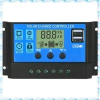 [R Q M U] Bộ điều khiển sạc năng lượng mặt trời 100A Pin điều chỉnh thông minh Bộ điều khiển đa chức năng năng năng lượng mặt trời với cổng USB kép, Bộ điều khiển LCD