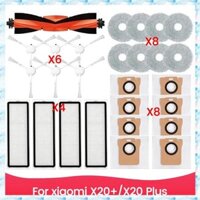 [R Q M U] Dành Cho Robot Hút Bụi Xiaomi X20 + / X20 Plus Robot Hút Bụi Bàn Chải Bên Chính Bộ Lọc Hepa Lau Vải Túi Bụi Phụ Kiện