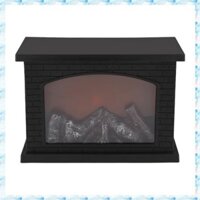 [R Q M U] Đèn lồng lò sưởi điện Đèn Led hiệu ứng nhật ký hình chữ nhật Đèn lồng nơi lửa để trang trí nội thất Đồ trang trí Giáng sinh trong nhà