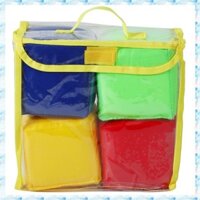 [R Q M U] DIY Education Play Dice, Pocket Squares, Photo Pocket Foam Stacking Blocks - Bộ 4