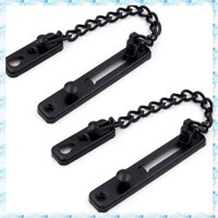[R Q M U] Khóa xích cửa 2 gói, Bảo vệ bằng thép không gỉ, Chốt cửa được đánh bóng có vít, màu đen