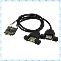 [R Q M U] Thẻ chuyển đổi mở rộng M2 WIFI KEY A / ETo Usb Adapter Card Laptop Bo mạch chủ Ngff sang cổng kép Thẻ mở rộng USB2.0