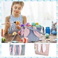 [R Q M U] Túi đeo vai thỏ Phục sinh Túi Tote có thể tái sử dụng có dây kéo Túi đi biển thời trang Túi Tote thông thường di động dành cho nữ Cô gái