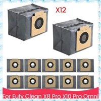 [R Q M U] Túi đựng bụi thay thế 12 gói cho túi hút chân không Robot Omni Eufy Clean X8 Pro X10 Pro