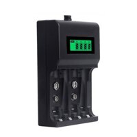 R * Sạc Nhanh USB Thông Minh Cho 2A 3A 9V Sạc Pin Sạc Có Màn Hình LCD Bộ Chuyển Đổi Nguồn Điện