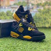 R Saiz 40-44nk Air Jordan 4 Thunder Black Gold Giày thể thao nam