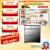 R-ZX740KV X Tủ lạnh Hitachi Inverter 735 lít Multi Door R-ZX740KV X, ngăn chân không, làm đá tự động