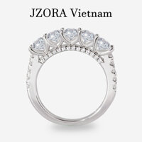 R006 S925 Nhẫn Bạc Nữ, Nhẫn Nữ Hột To Có Hộp, Đá Chủ Cubic Zirconia, Nhẫn Bạc Xi Bạch Kim Rhodium, Hạn Chế Xỉn Màu,