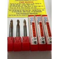 (R2.5) Dao phay ngón hợp kim 60HRC, 2F-R2.5*6*10*50