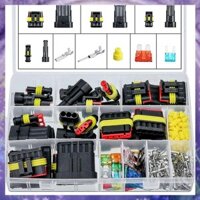 [R3jylk02.vn] 240 Mảnh 1-6 Pin Đầu Nối Điện Ô Tô Khối Dây Kẹp Đầu Cuối Cáp Đồng + Nhựa HID Dây Thiết Bị Đầu Cuối Kết Nối Cho Xe Tay Ga Xe Tải