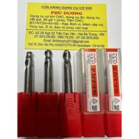 (R4) Dao phay ngón hợp kim chuyên nhôm 60HRC, 2F-R4*8*16*60