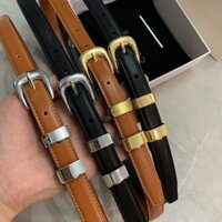 R4UY CE-LINEssaa Belt Leather Thin Belt Pin Buckle Internet Celebrity All-Match Light Luxury Belt