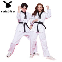 Rabbite WTF Taekwondo Đồng Phục Cho Trẻ Em Người Lớn 110Cm-190Cm Karate Đồng Phục Cho Trẻ Em Thay Đổi Dài Tay Áo