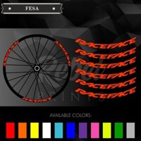 Raceface (12 chiếc) nhãn dán vành bánh xe decal vinyl cho xe đạp leo núi hoặc xe đạp đường trường