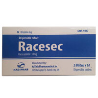 Racesec 10mg điều trị bổ sung điều trị triệu chứng tiêu chảy cấp