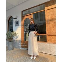 [RÁCH STORE] Áo Kiểu Viền Bèo 2302-Quần Culottes Chiết Li r017