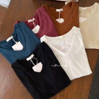 [RÁCH STORE] Áo Thun - Cổ Tim - Trơn