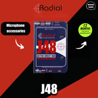 Radial J48 MK2 48V Phantom Power Active Direct box, J48 stereo Di box Rock đàn guitar điện bass hộp điện bàn phím nhạc cụ điện âm