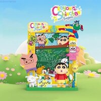 Radiantbeam Crayon Shin-Chan Khối Xây Dựng, Tủ Lạnh Tủ Lạnh Doremon Xếp Hình Gạch, Anime Ngoại Vi Hoạt Hình Đồ Chơi Mô Hình Doremon Khung Hình Đồ Chơi Trẻ Em