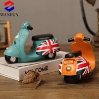 Radiantedge Handmade Vẽ Heo Đất, Nhựa Mô Hình Xe Máy Mô Hình Xe Máy Có Thể, An Toàn Hộp Tiền Gửi Tiết Kiệm Xe Tăng Vẽ Thủ Công Trang Trí Hoạt Hình Hộp Tiền Đồ Trang Trí Ngân Hàng