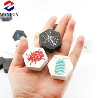 Radiantedge Trò chơi bảng tổ ong mới, Miếng cờ vua lục giác giáo dục Montessori, Đồ chơi cảm giác cho trẻ em 2 người chơi Trò chơi bàn xếp hình vui nhộn bằng gỗ Quà tặng sinh nhật