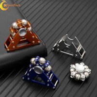 Radiantflash Tay Spinner Bánh xe đu quay, Tam giác quay đầu ngón tay Con quay hồi chuyển cơ khí, Bánh đà Đầu ngón tay Con lắc đôi Cối xay gió Kim loại Con quay hồi chuyển Bánh xe Đồ chơi cổ điển