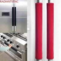 Radiantsync 4 Tay Nắm Cửa Tủ Lạnh, Vỏ Tay Cầm Thiết Bị Nhà Bếp Chống Bụi, Vải Nhung Mềm Di Động Chống Tĩnh Điện Có Thể Tái Sử Dụng Trang Trí Thủ Công Máy Rửa Bát