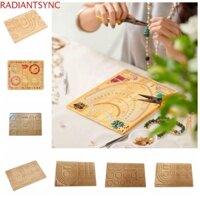 Radiantsync Bảng Thiết Kế Hạt, Thảm Đính Hạt Bằng Gỗ Vuông Khay, Dụng Cụ Thủ Công Dày Thời Trang DIY Trang Sức Làm Khay Vòng Tay