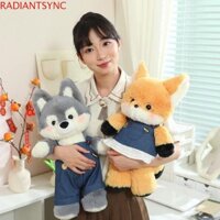 Radiantsync Chạy Động Vật Sang Trọng, Động Vật Rừng Sói Husky Thỏ Gấu Sang Trọng, Hoạt Hình Đáng Yêu Mặc Đầm Kawaii Thú Nhồi Bông Búp Bê Đồ Chơi Trẻ Em