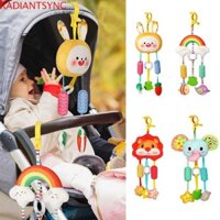 Radiantsync Đồ chơi chuông gió cho bé, Chuông ngủ thoải mái hoạt hình sang trọng mềm mại cho trẻ sơ sinh, Đồ chơi học tập giác quan dễ thương Ghế ngồi ô tô