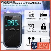 Radio am fm mini Có Đồng Hồ Báo Thức Bỏ Túi Tiện Dụng Cho Hoạt Động Ngoài Trời