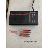 Radio CMIK MK -141 siêu nhẹ sóng AM FM tốt tặng đôi pin AA