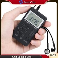 Radio Eastvia HRD-103 Di Động Có Tai Nghe Âm Thanh Nổi Màn Hình LCD Sạc Lại Được AM FM