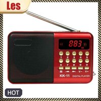 Radio FM K11 Kỹ Thuật Số Mini Cầm Tay Màu Đỏ Hỗ Trợ Nghe Nhạc MP3