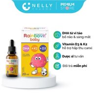 Rainbovit Baby DHA D3K2 công thức 3 trong 1 tối ưu cho trẻ sơ sinh từ Nelly Pharma