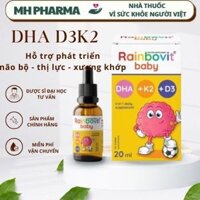Rainbovit Baby DHA D3K2 hộp 20ml công thức 3 trong 1 tối ưu cho trẻ sơ sinh từ MH Pharma