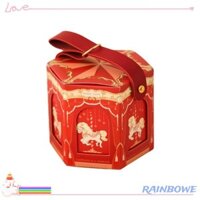 Rainbow 10 Cái Hộp Quà Tròn Vui Vẻ Đi, Hộp Quà Tặng Băng Đảng Tắm Cưới Cho Bé, Tay Cầm Da Dễ Thương Sinh Nhật Bánh Kẹo Gói Điều Trị Trẻ Em