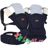 Rainbow II – HipSeat Baby Carrier Pattern dark blue IA-123