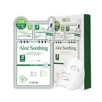 Rainbow L'affair Hộp 10 Miếng Mặt Nạ Dưỡng Da 3 Bước Rainbow L'affair Aloe Soothing Skin Renewal 25ml